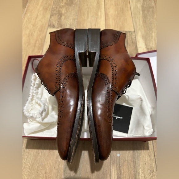 Ferragamo Bryant Brogue Lace Ups - Picture 3 of 11